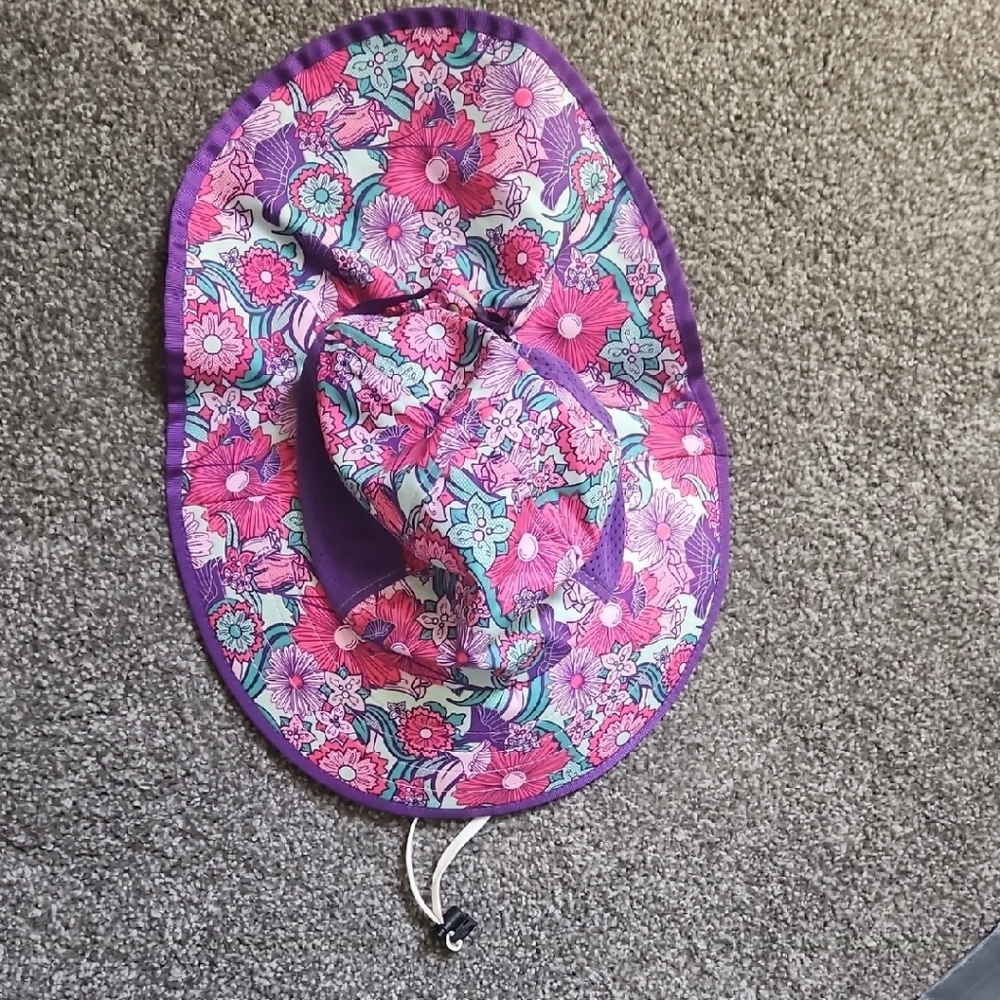 Sunday Kids Floral Hat - Purple and Pink